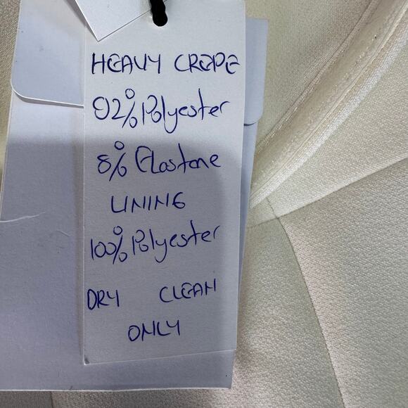 Safiyaa Strapless Crepe Jumpsuit Size 2 Ivory - Picture 8 of 15